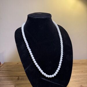 Vintage Faux Pearl Necklace – 26” – Classic Long Strand